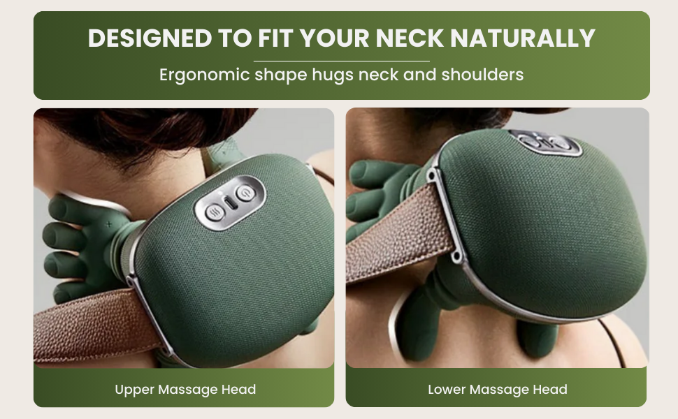 Massage device designed for neck and shoulders