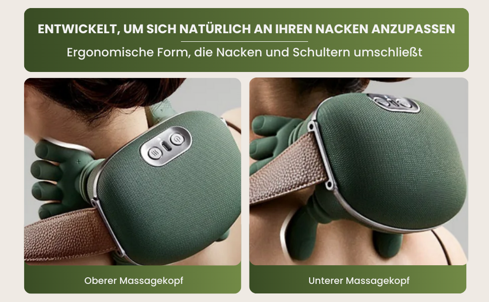 Massage device designed for neck and shoulders
